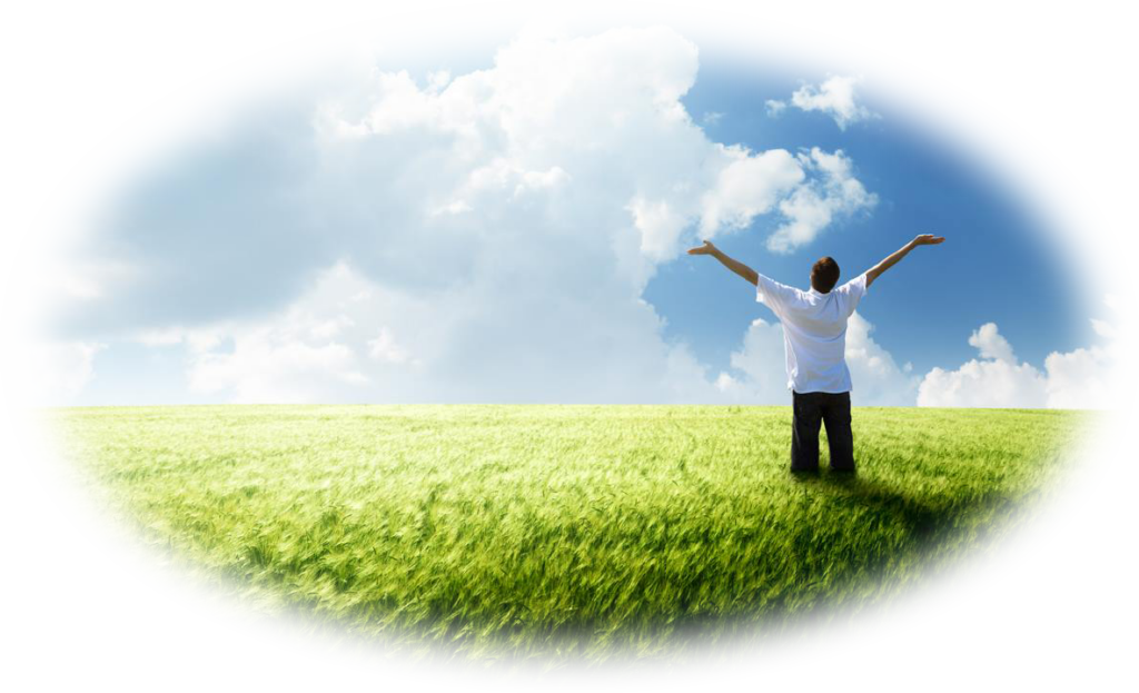 Image homme levant mains vers le ciel de la page accueil